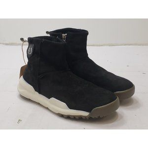 Ahico Mens Shoes Sneakers Boots Zip Up Faux Suede Lightweight Black Size 7 / 40